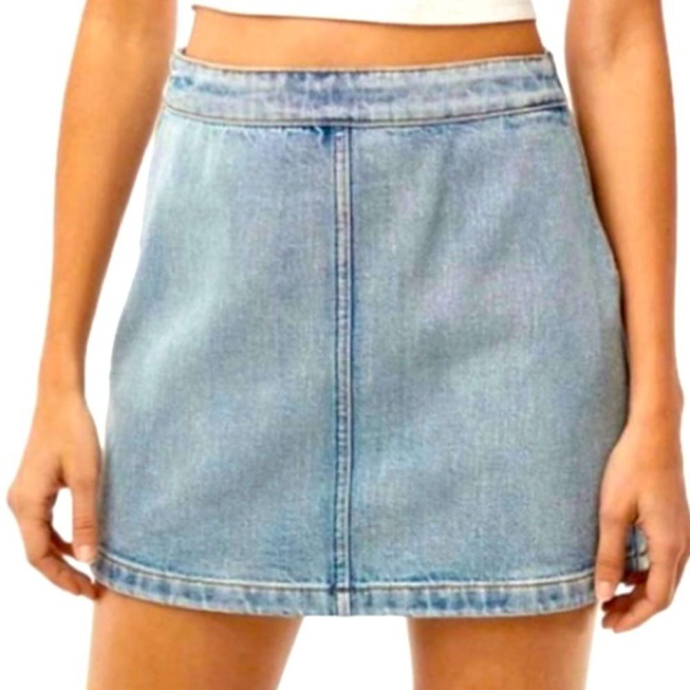 Aritzia Wilfred Free Women’s Donyale Stretch Denim Mini Skirt size 10 A-Line